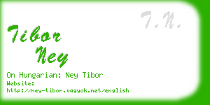 tibor ney business card